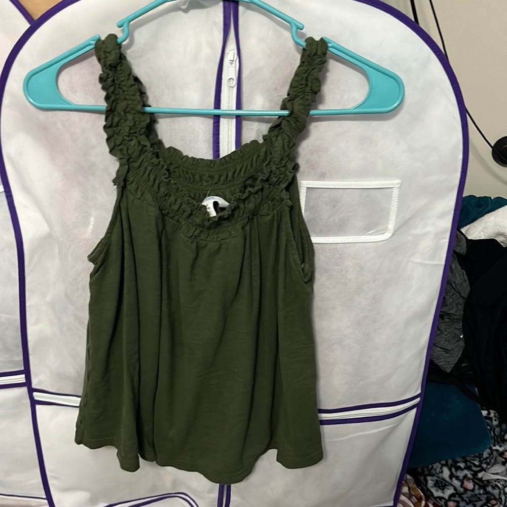 army green shirt